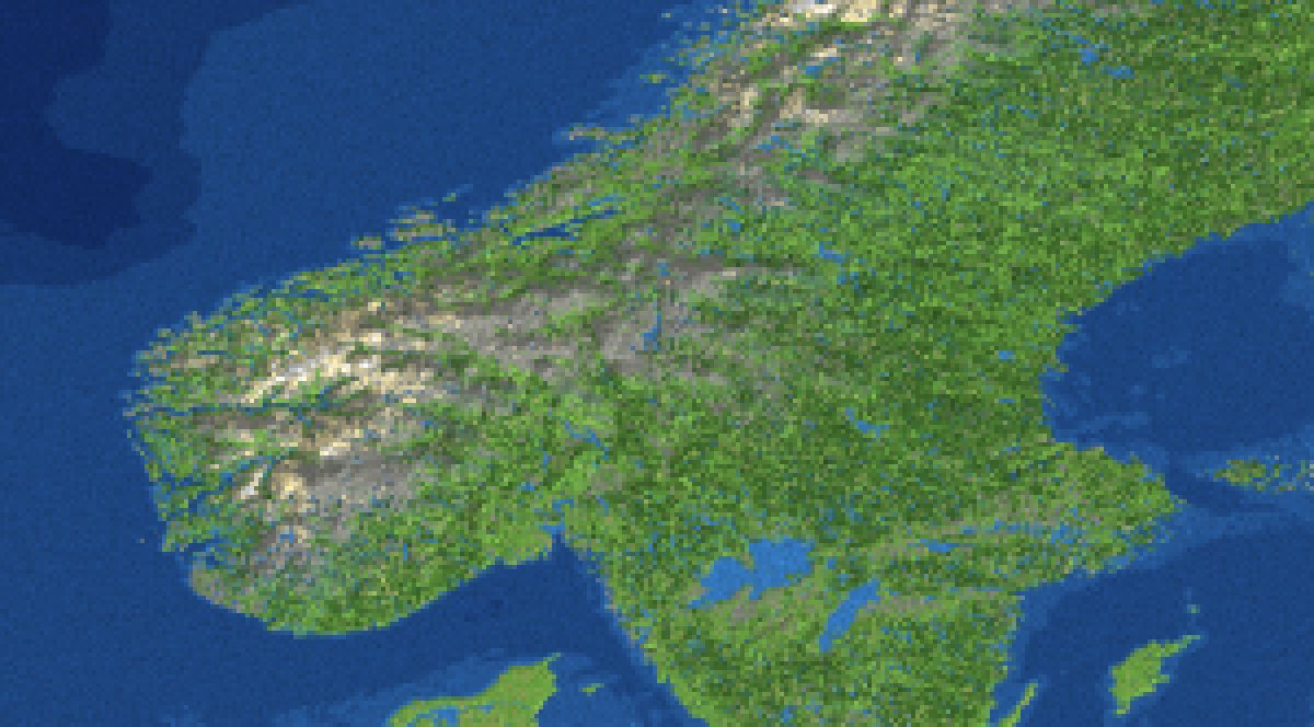Norway's fjords on the Meridian map